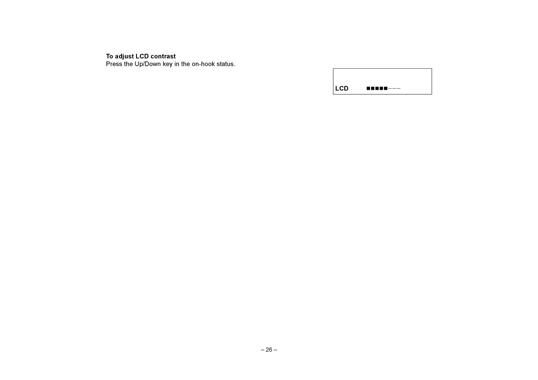 NEC SV7000 manual To adjust LCD contrast, Lcd 