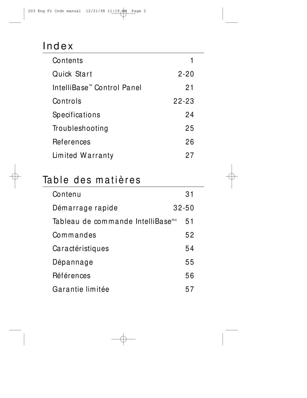 NEC USB user manual Index, Table des matières 