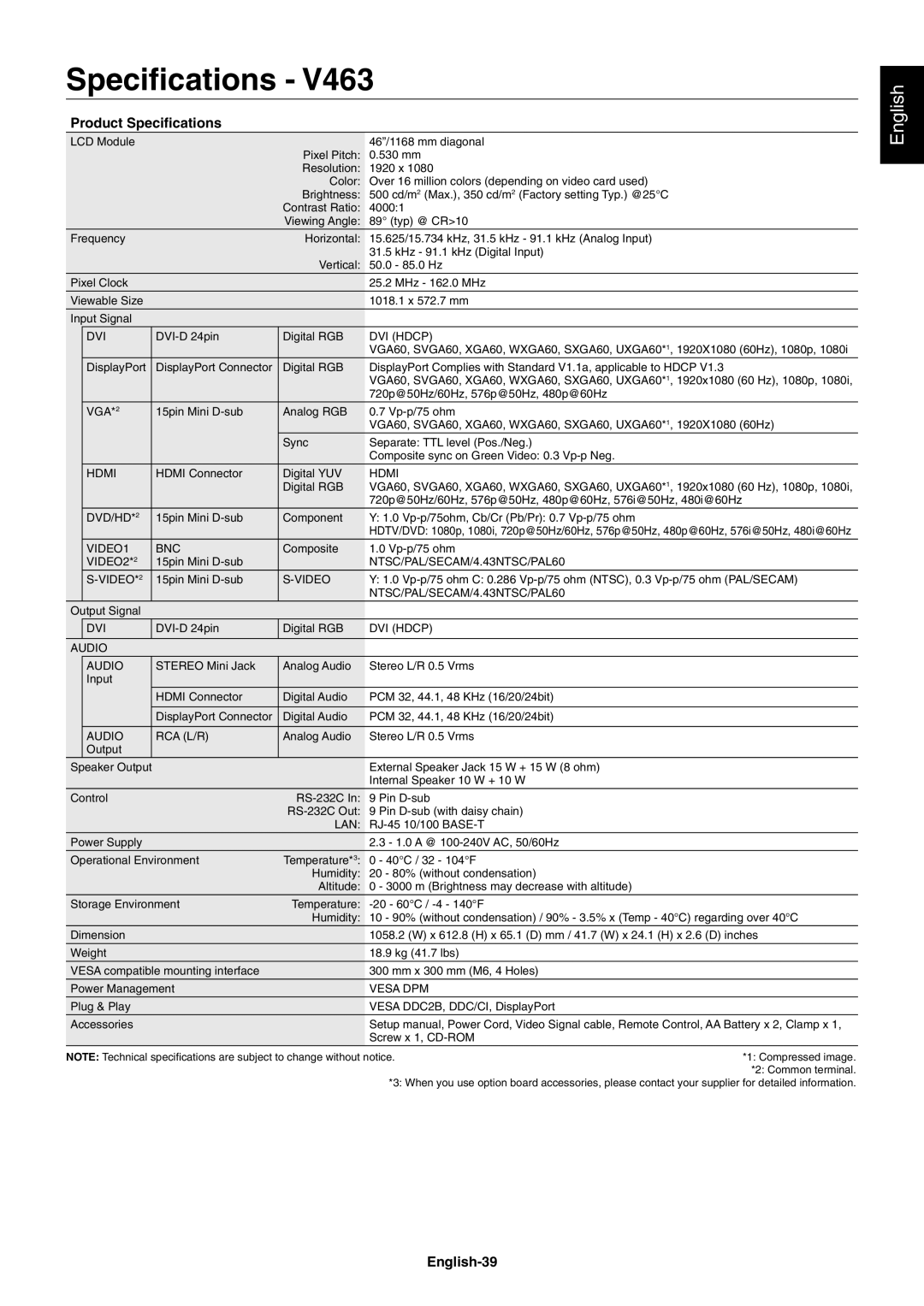 NEC V423AVT user manual English-39 