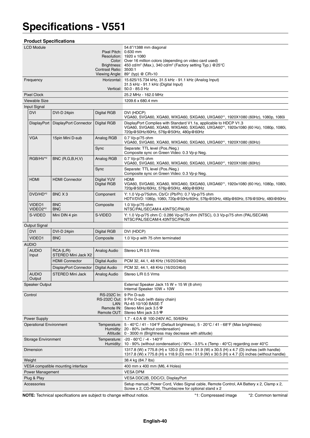 NEC V551, V651, V422 user manual English-40 