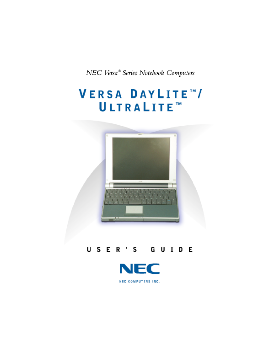 NEC Versa Series manual 
