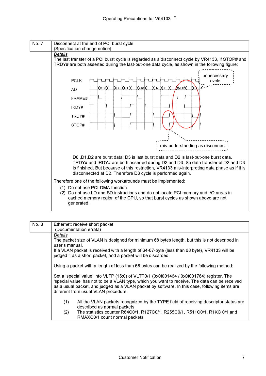 NEC VR4133 manual Unnecessary 