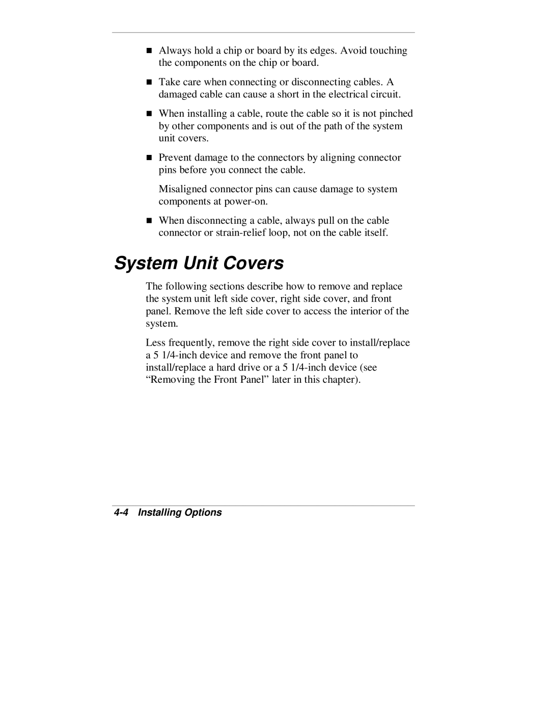 NEC VT 300 Series manual System Unit Covers 