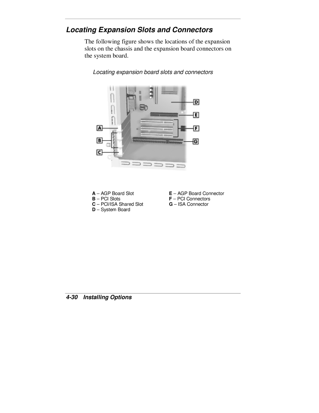 NEC VT 300 Series manual Locating Expansion Slots and Connectors, Locating expansion board slots and connectors 