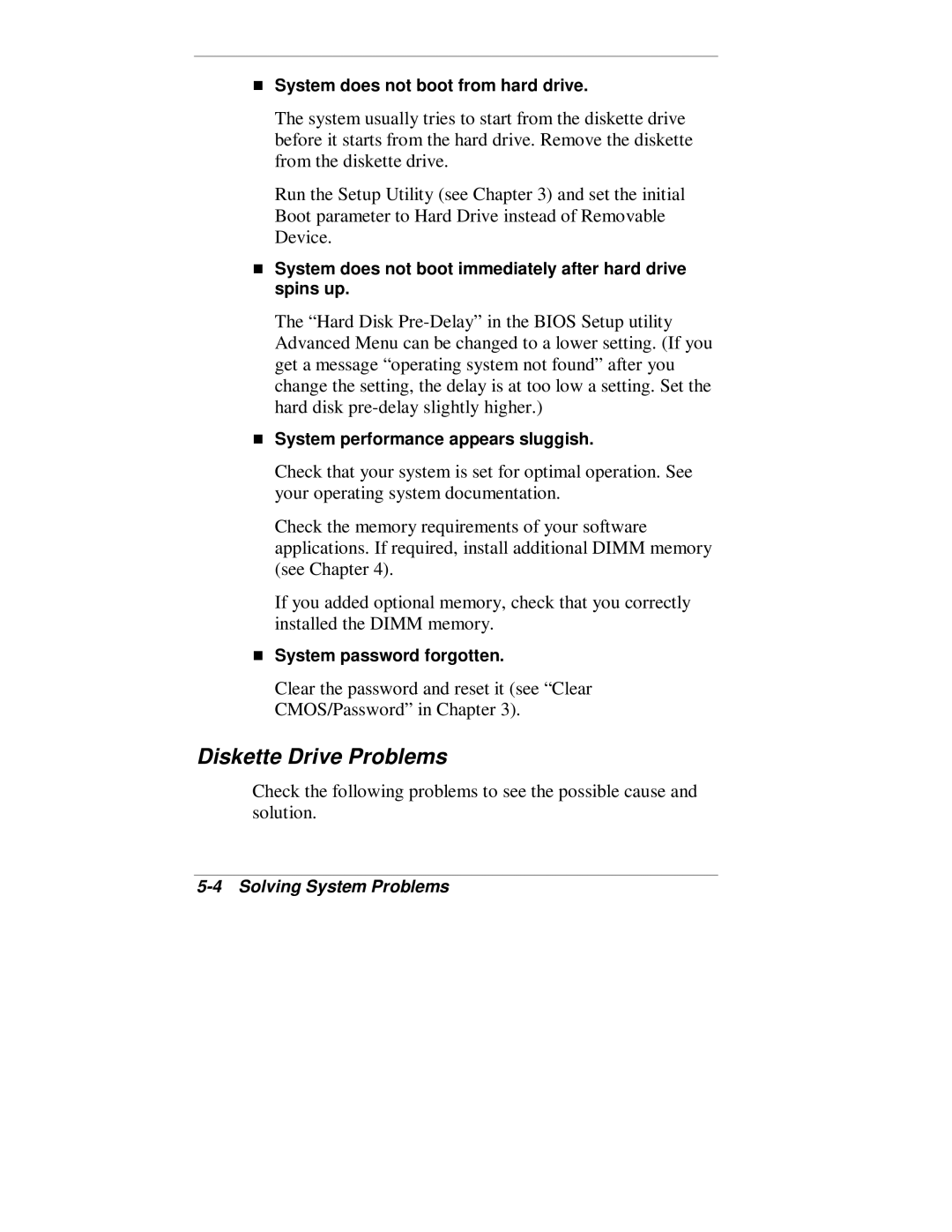 NEC VT 300 Series manual Diskette Drive Problems 