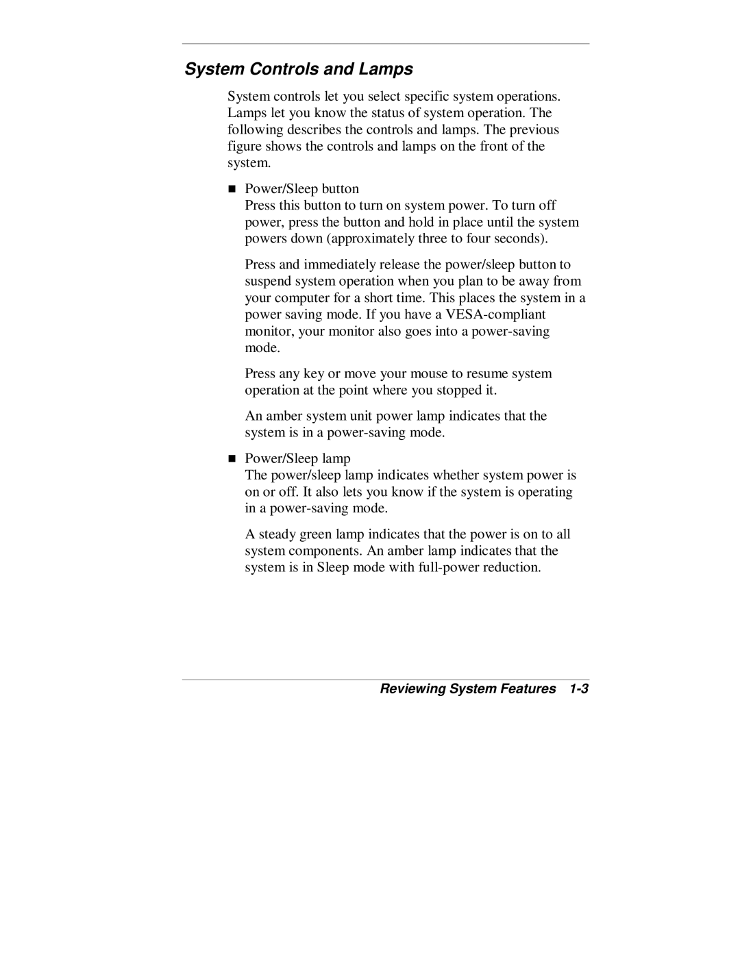 NEC VT 300 Series manual System Controls and Lamps 