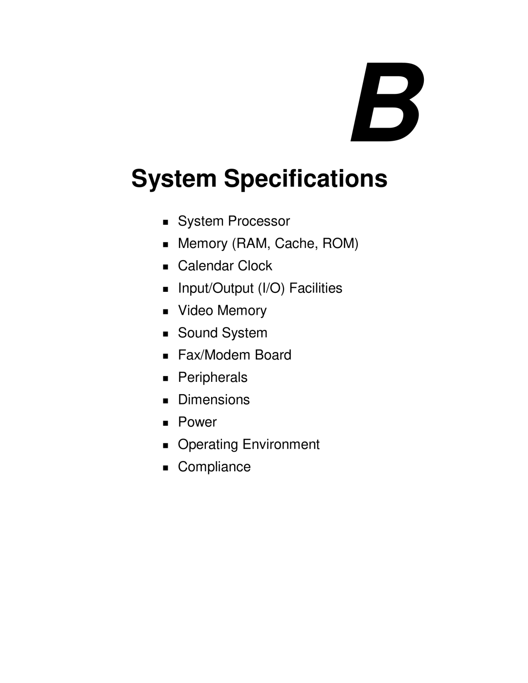 NEC VT 300 Series manual System Specifications 