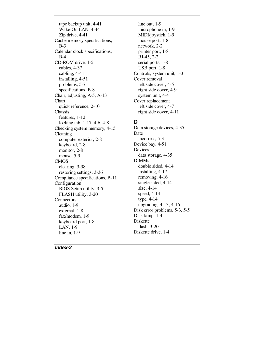 NEC VT 300 Series manual Index-2 