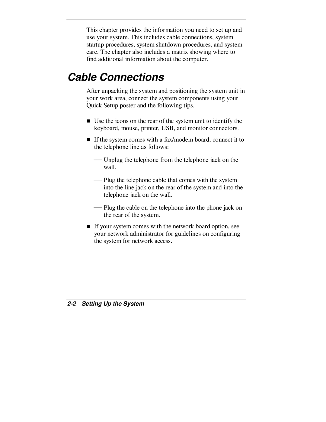 NEC VT 300 Series manual Cable Connections, Setting Up the System 