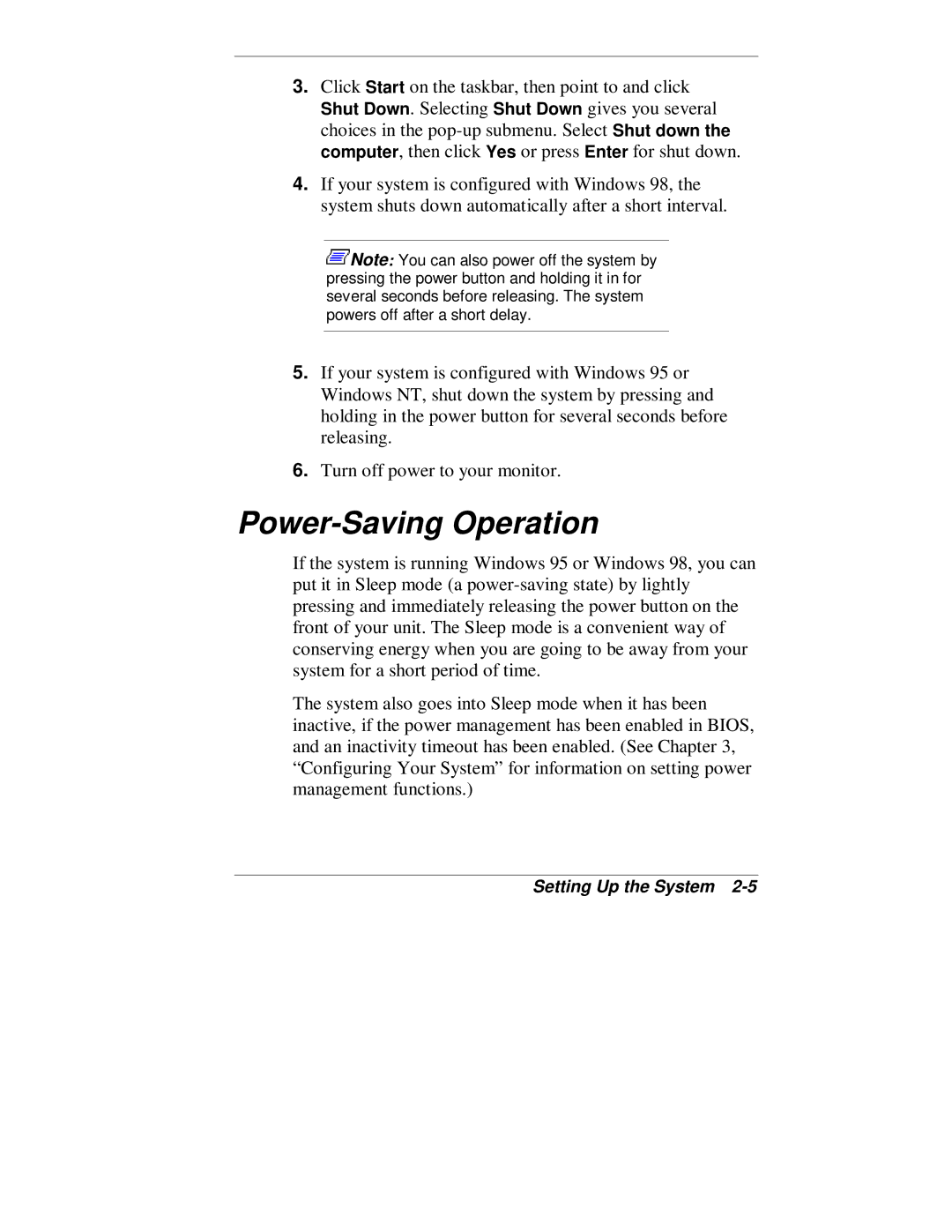 NEC VT 300 Series manual Power-Saving Operation 