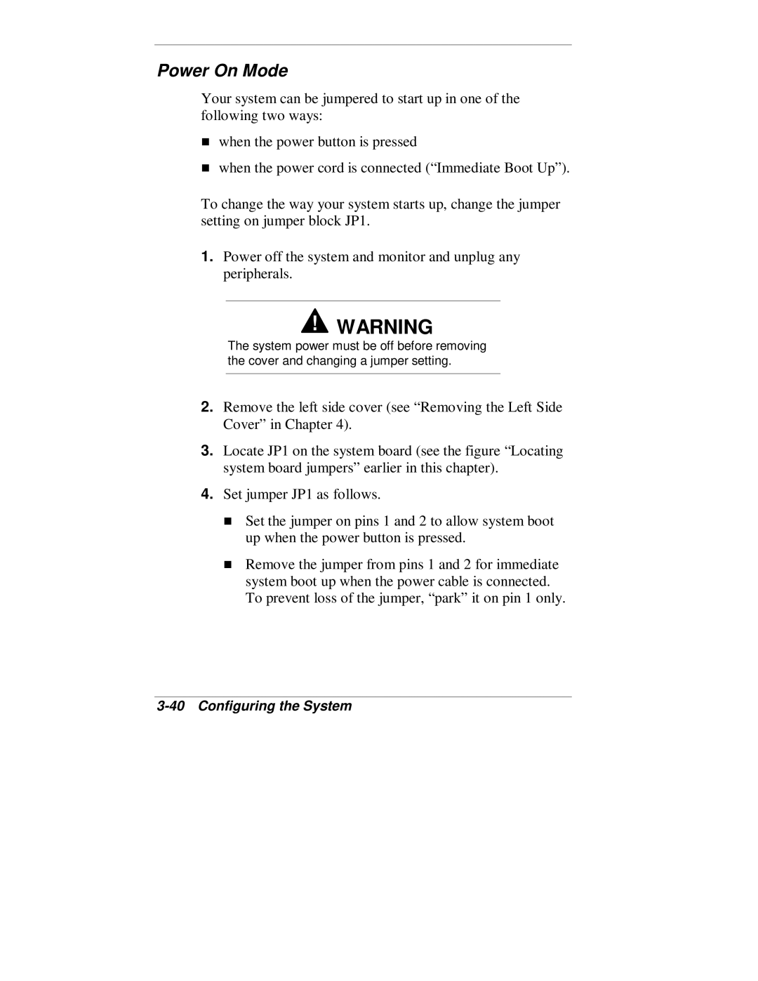 NEC VT 300 Series manual Power On Mode 