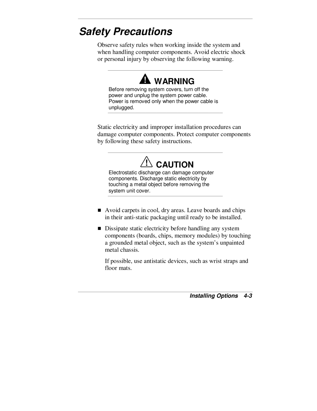 NEC VT 300 Series manual Safety Precautions 