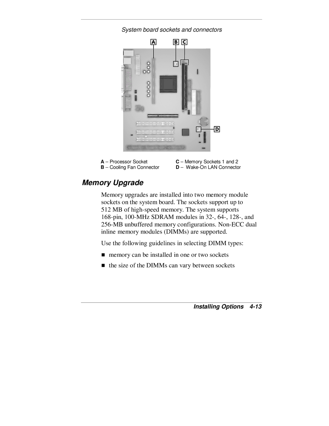 NEC VT 300 Series manual Memory Upgrade 