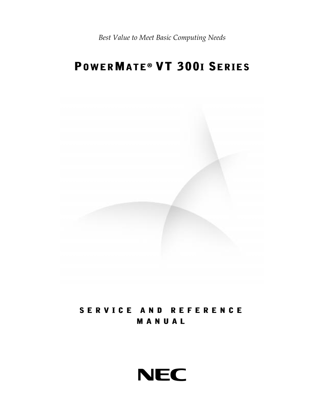 NEC VT 300i manual Servicemaannduraelference 