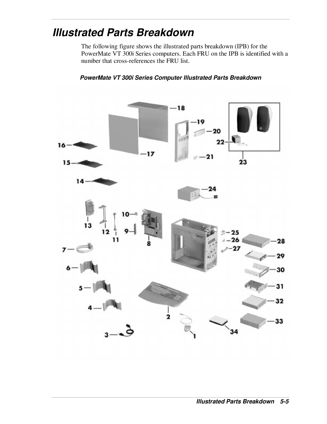 NEC VT 300i manual Illustrated Parts Breakdown 