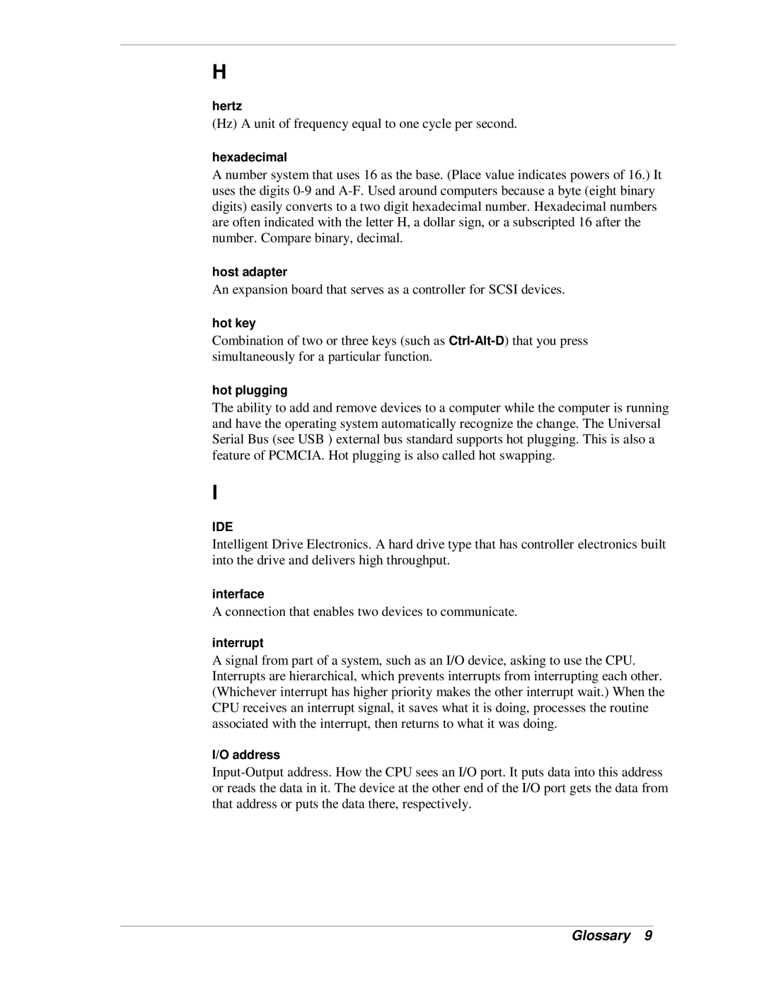 NEC VT 300i manual Hz a unit of frequency equal to one cycle per second 