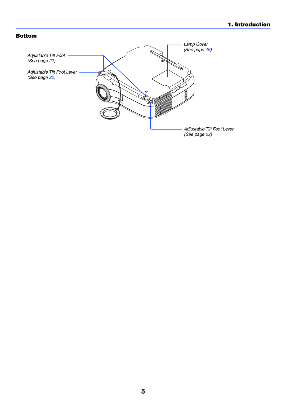 NEC VT37 manual Introduction Bottom 