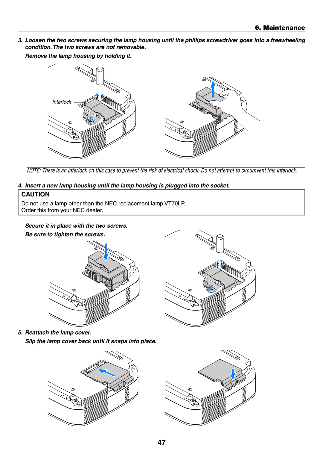 NEC VT37 manual Interlock 