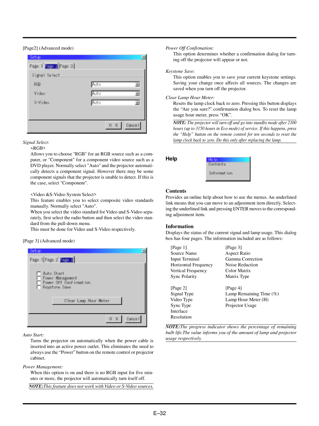 NEC VT440, VT540 user manual Help, Contents, Information 