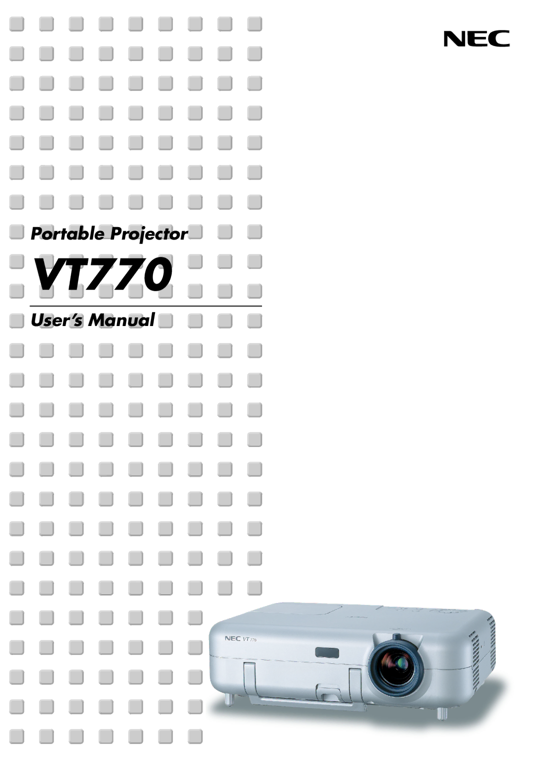 NEC VT770 manual 