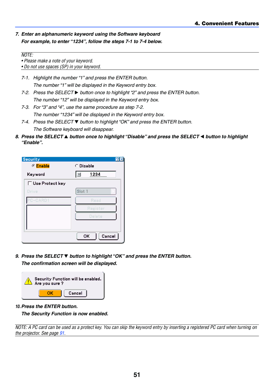 NEC VT770 manual Convenient Features 