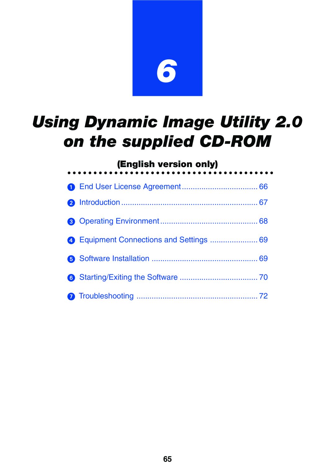 NEC VT770 manual Using Dynamic Image Utility On the supplied CD-ROM 