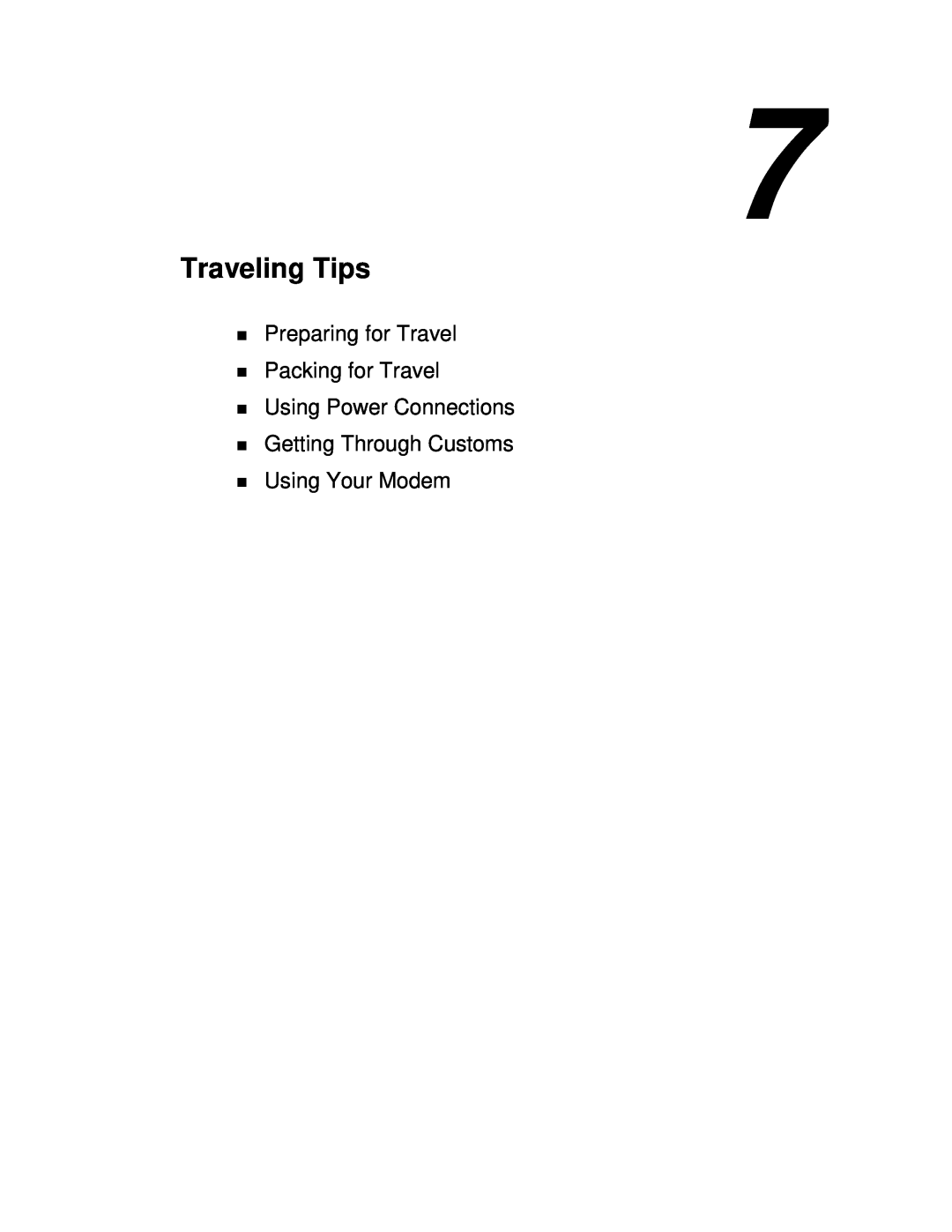 NEC VX manual Traveling Tips, Preparing for Travel Packing for Travel Using Power Connections 