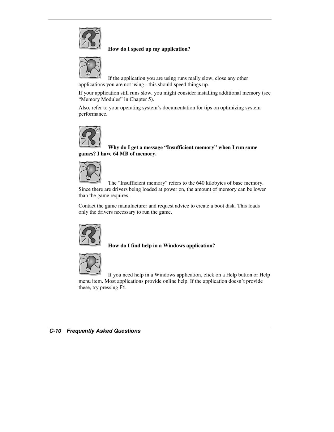 NEC VX manual How do I speed up my application? 