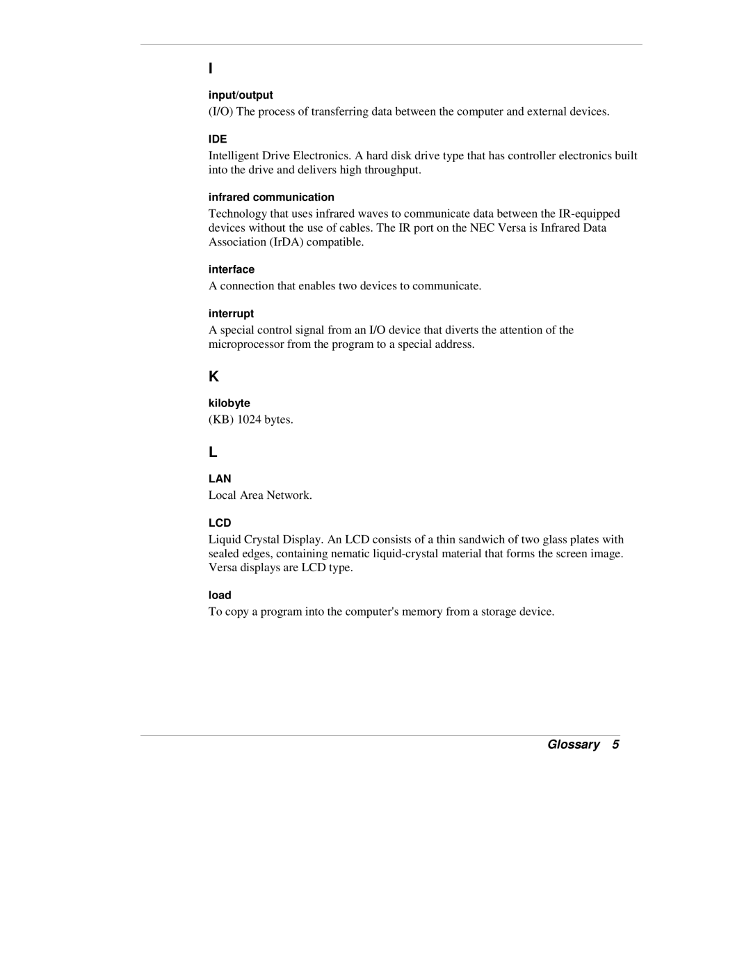 NEC VX manual Connection that enables two devices to communicate 