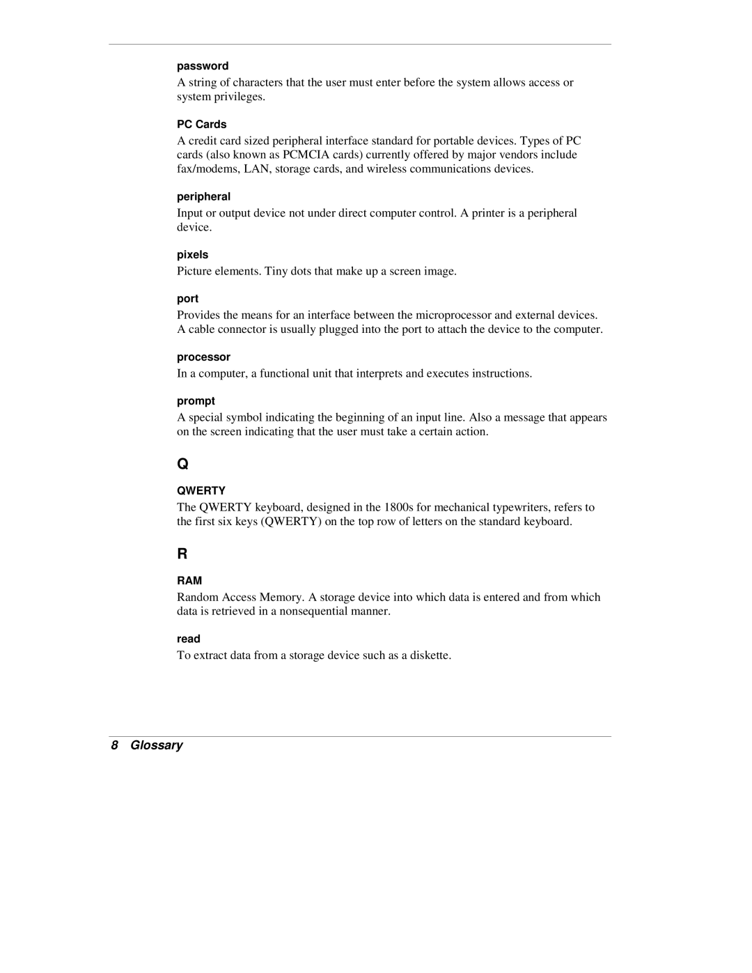 NEC VX manual Picture elements. Tiny dots that make up a screen image 