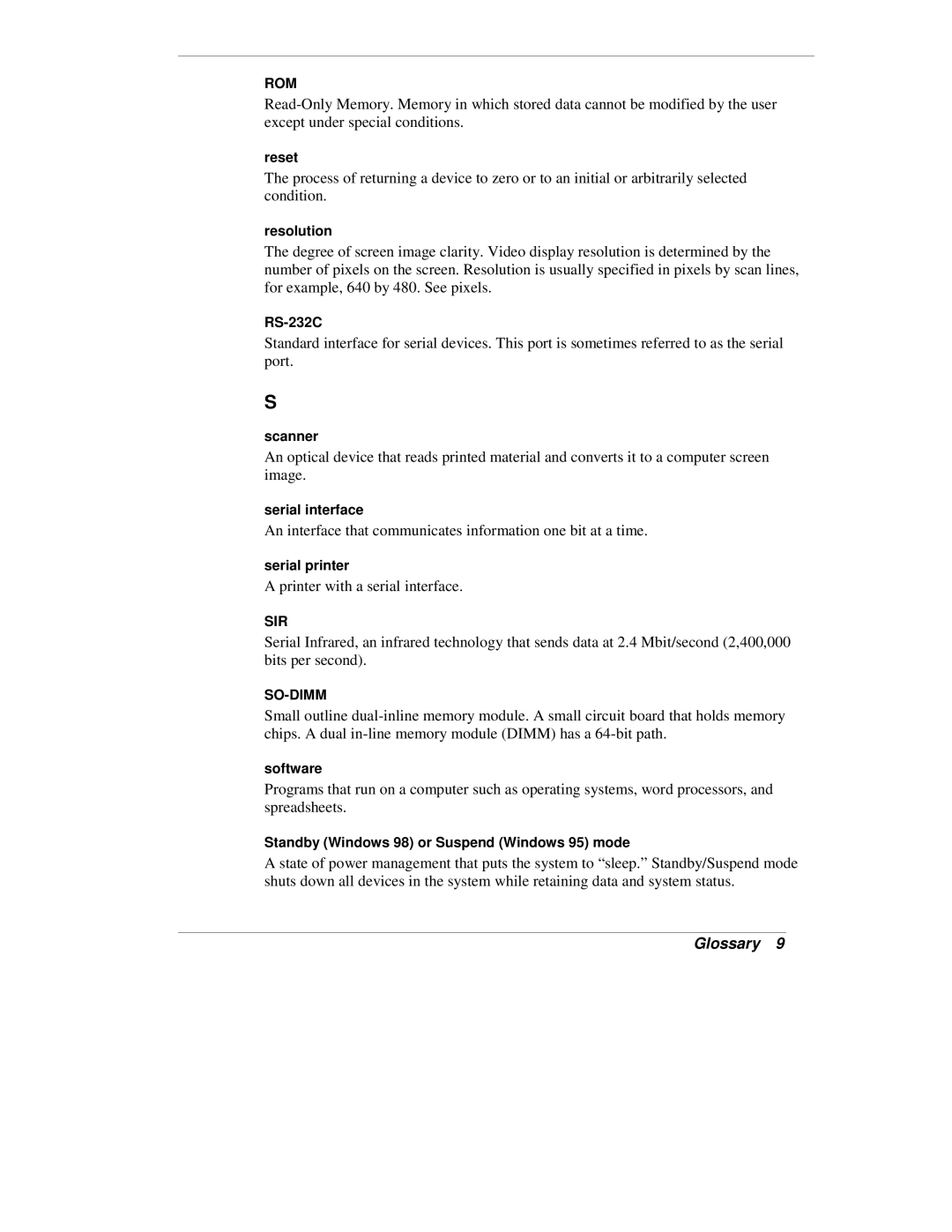 NEC VX manual An interface that communicates information one bit at a time 