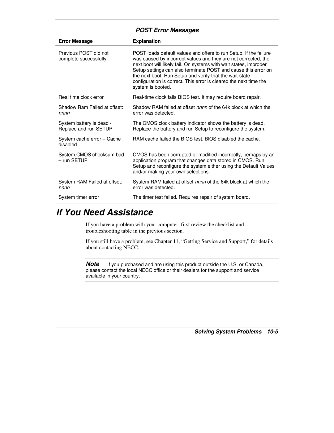 NEC VXi manual If You Need Assistance 