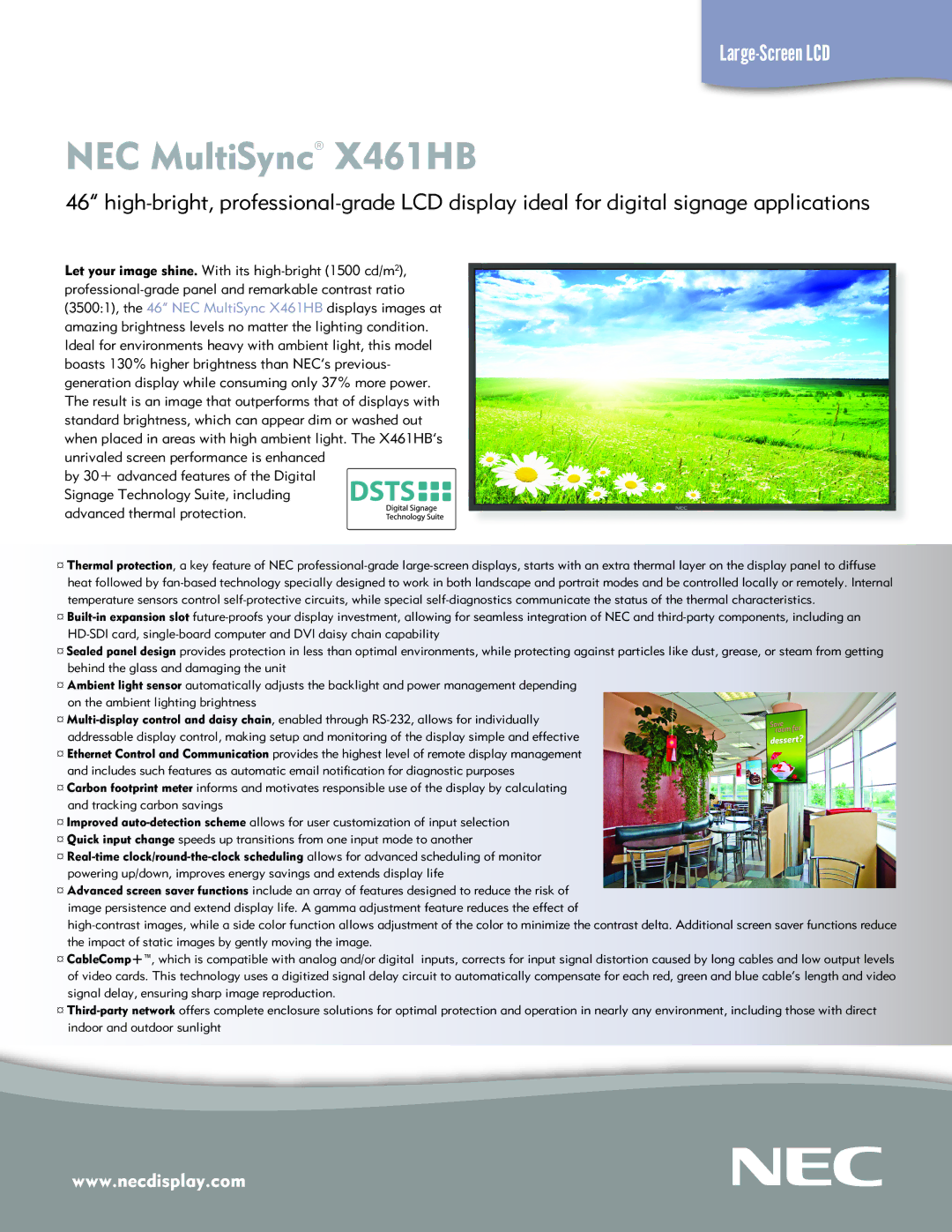 NEC manual NEC MultiSync X461HB 