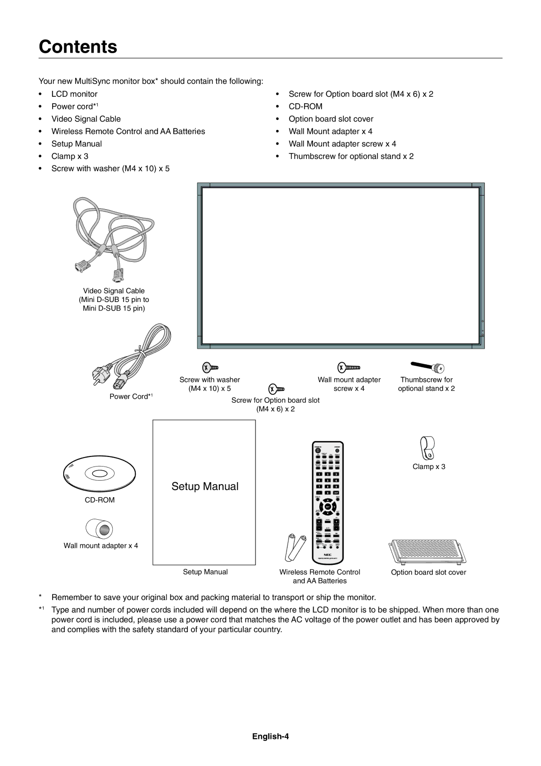 NEC X461S, X551S user manual Contents 