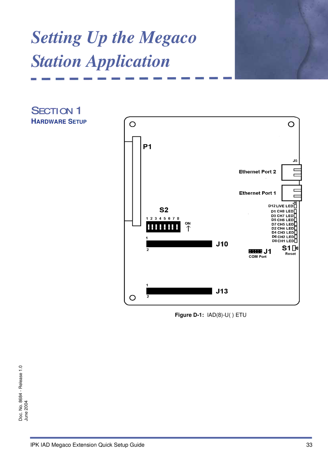 NEC XEN IPK setup guide Setting Up the Megaco Station Application 