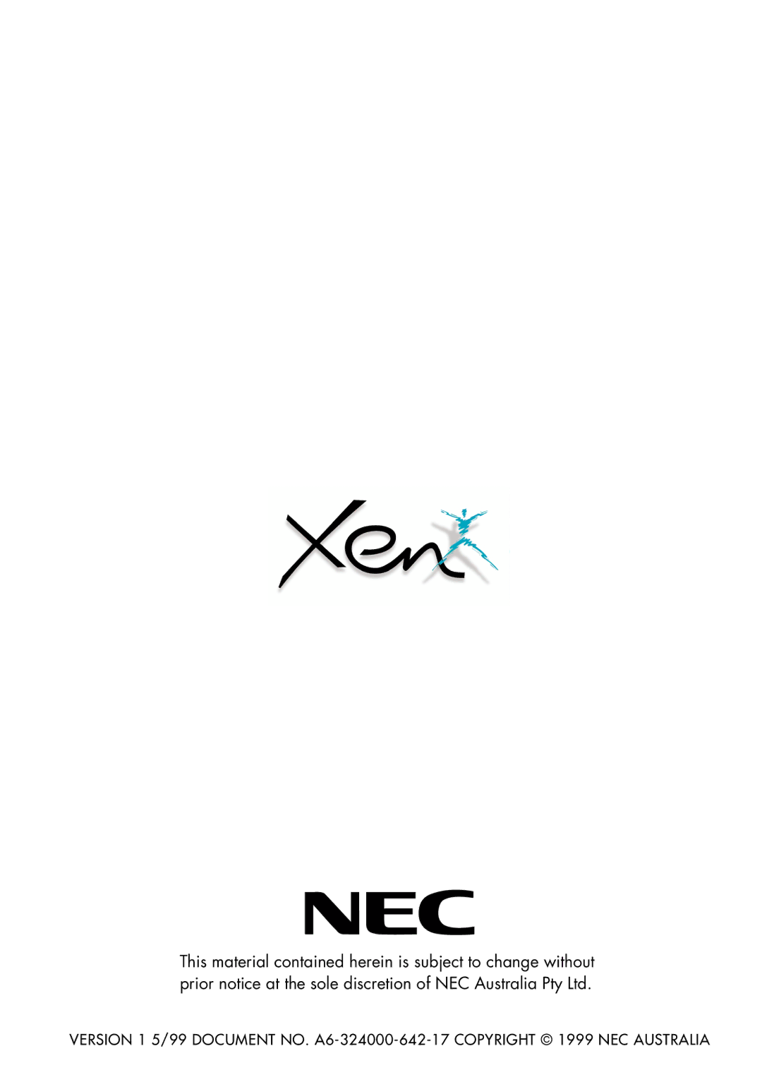 NEC Xen manual 