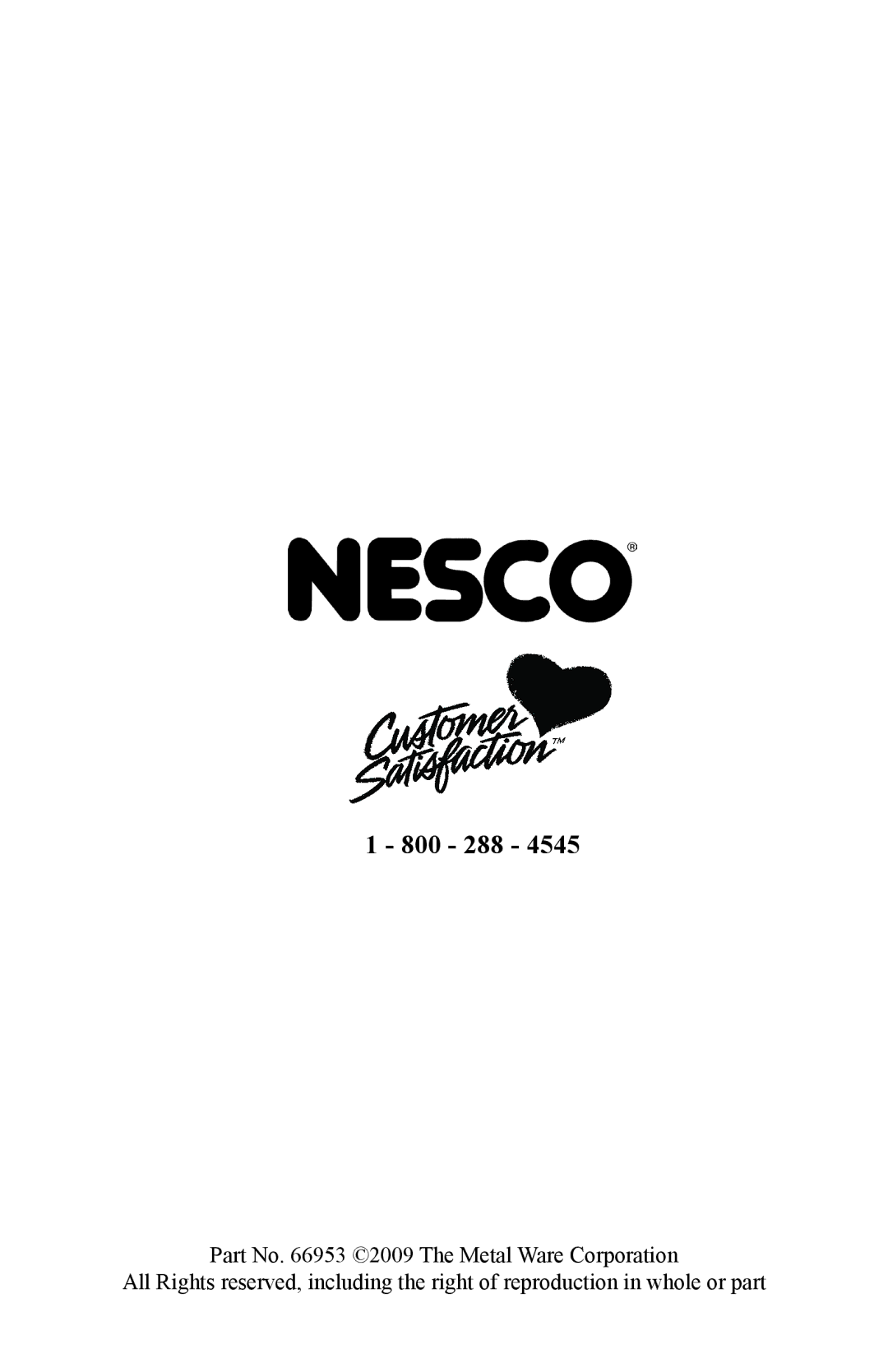 Nesco ST-24 manual 800 288 