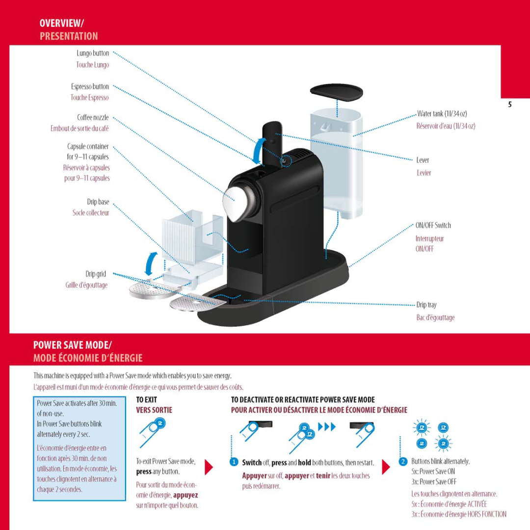 Nespresso 3035, C110RE, Citiz manual 