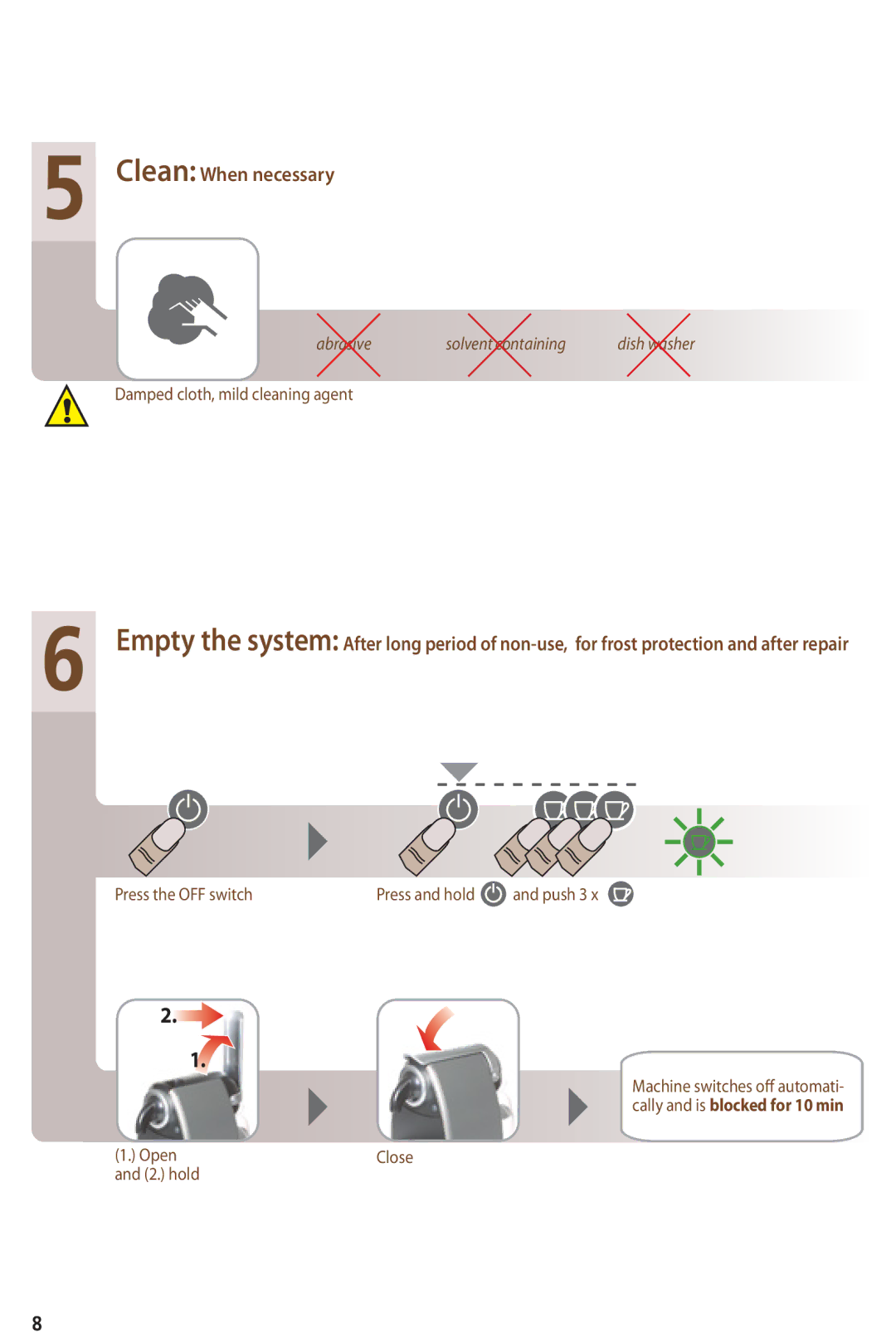 Nespresso C90 instruction manual Clean When necessary 