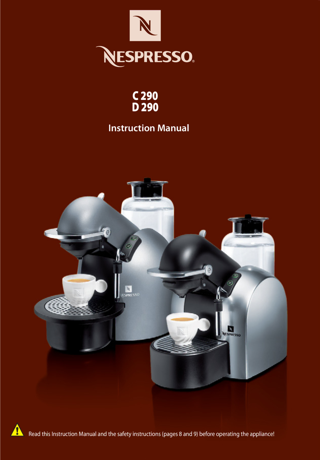 Nespresso D290 instruction manual 290 D 