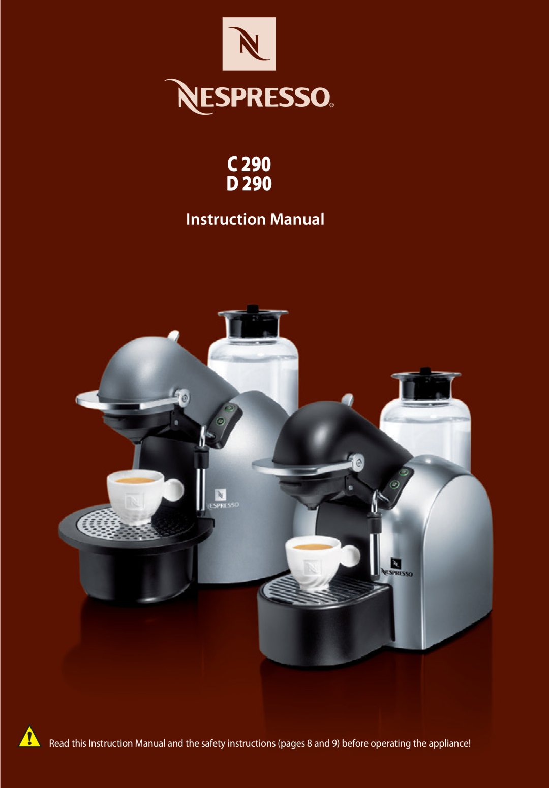 Nespresso D290 instruction manual C 290 D 