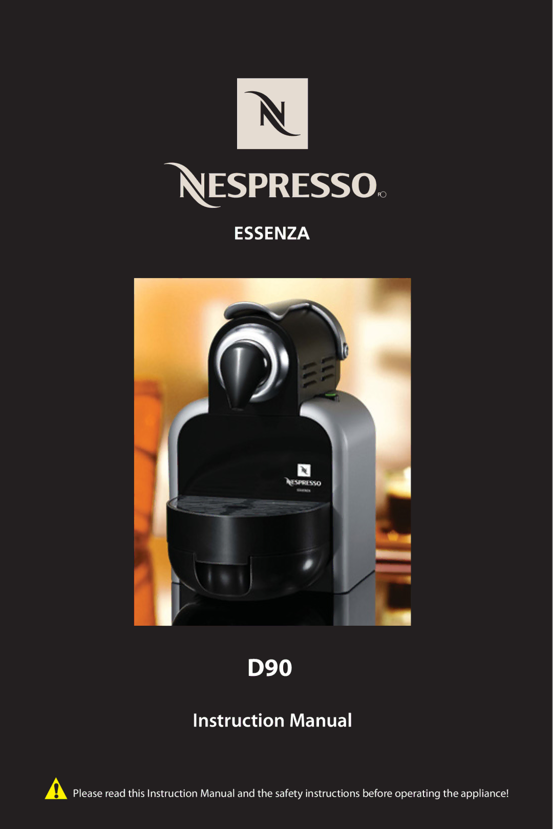 Nespresso D90 instruction manual 