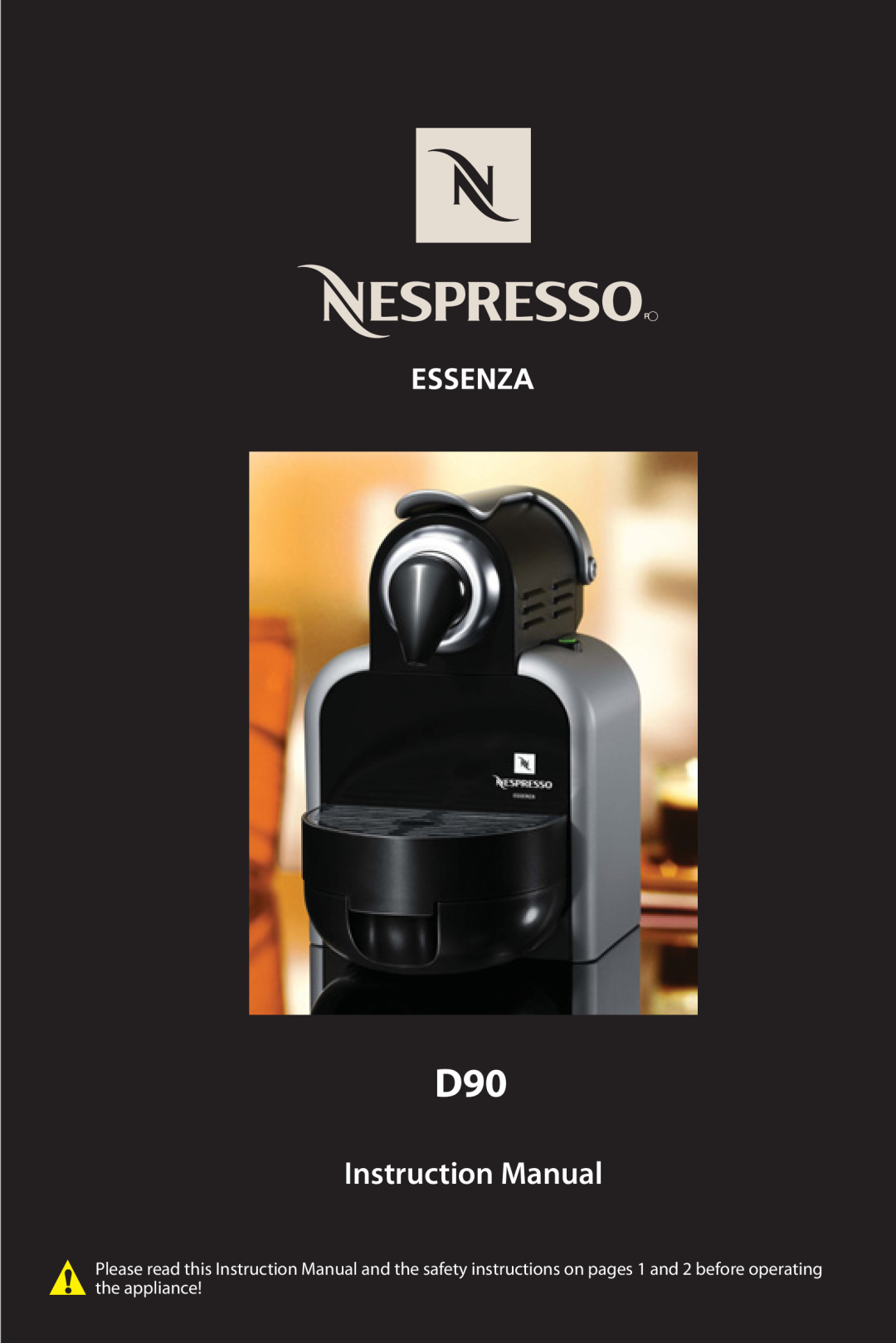 Nespresso D90 instruction manual 