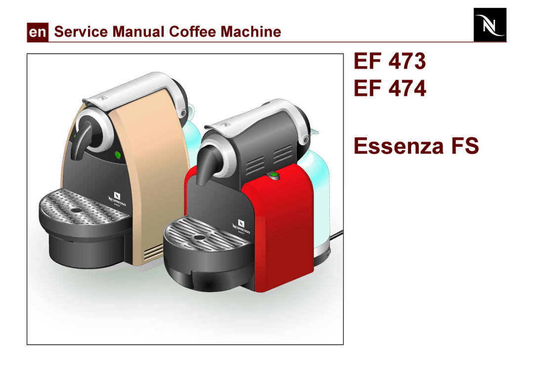 Nespresso EF 473, EF 474 manual Essenza FS 