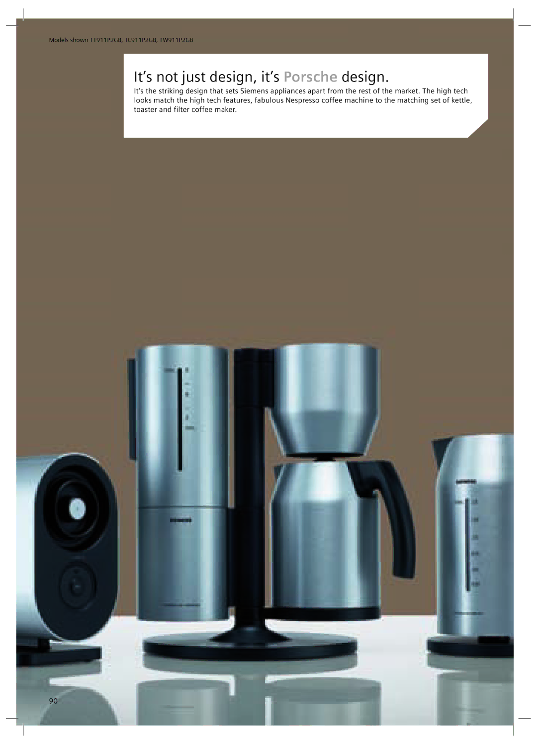 Nespresso TK30N01GB, TK70N01GB, TK50N01GB, TK911N2GB manual It’s not just design, it’s Porsche design 