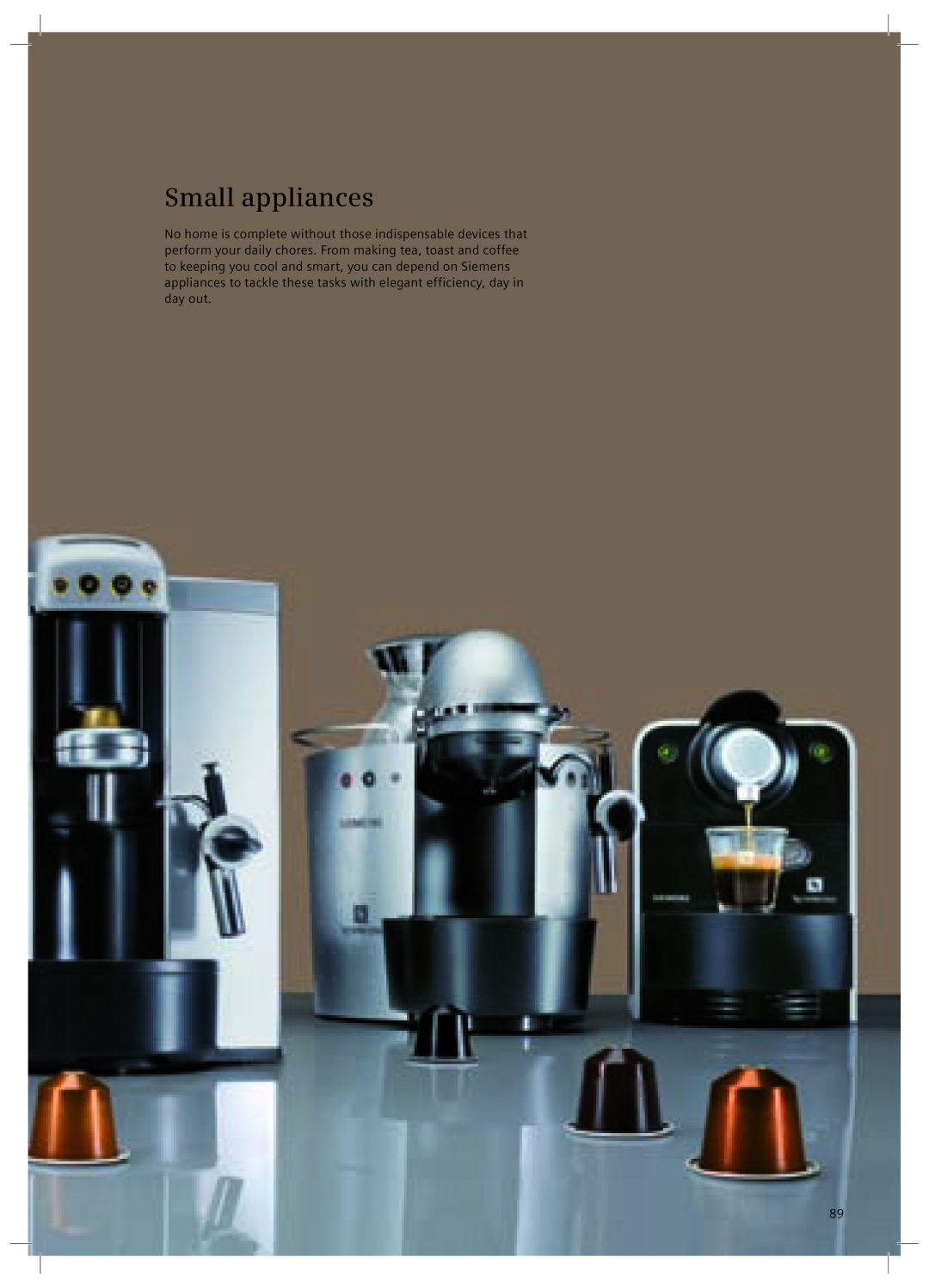 Nespresso TK911N2GB, TK70N01GB, TK50N01GB, TK30N01GB manual Small appliances 