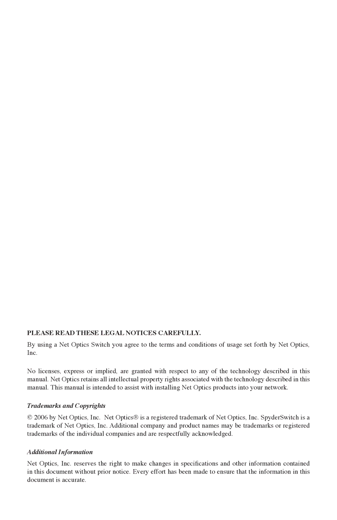 Net Optics ISW-CU3-S4x16 manual Trademarks and Copyrights 