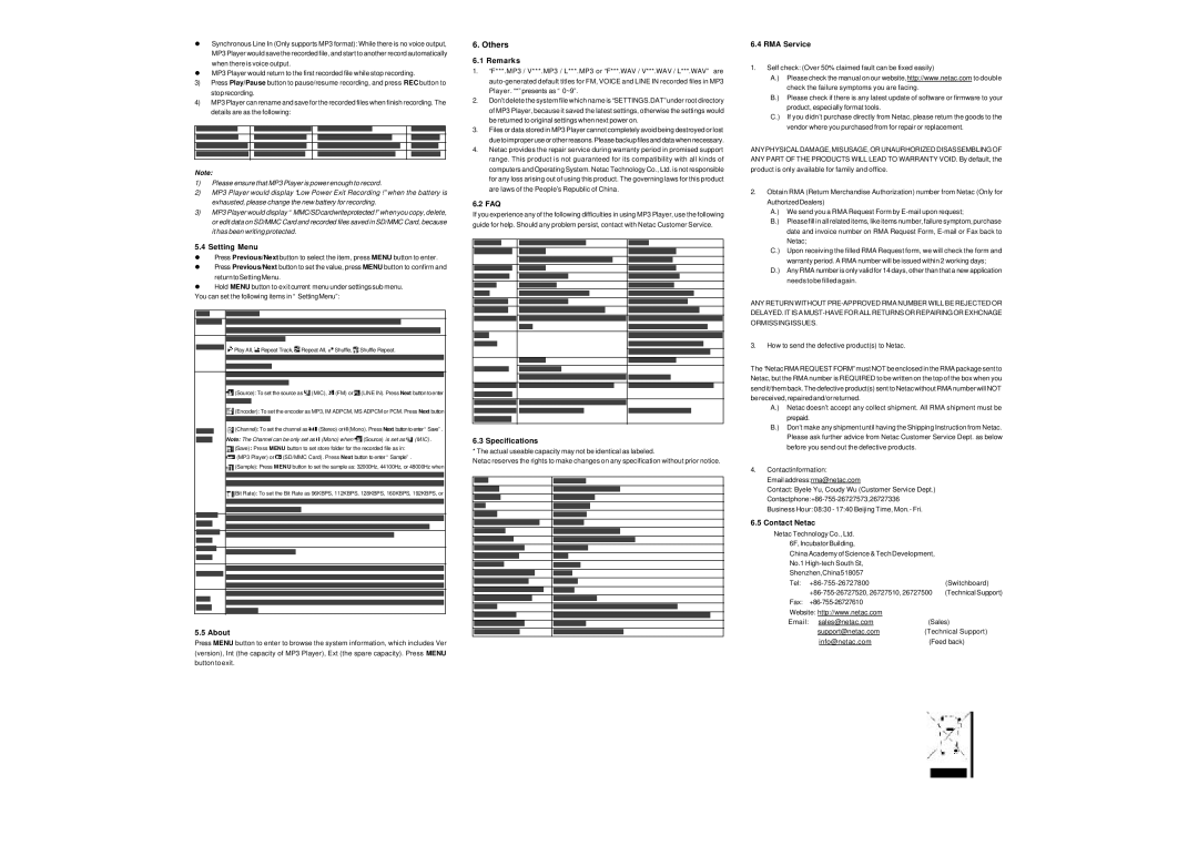 Netac Tech C675 user manual Others 