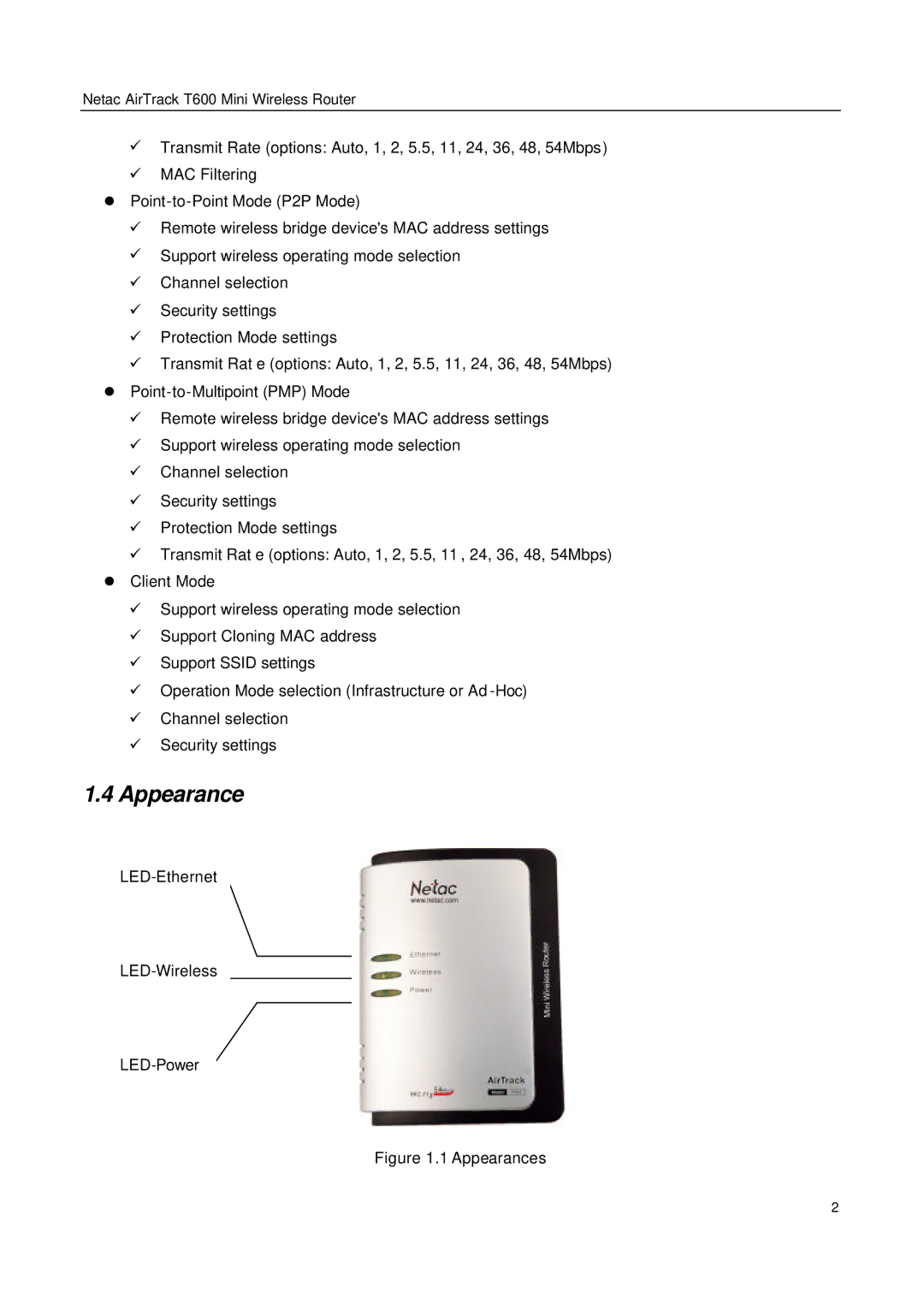 Netac Tech T600 manual Appearances 