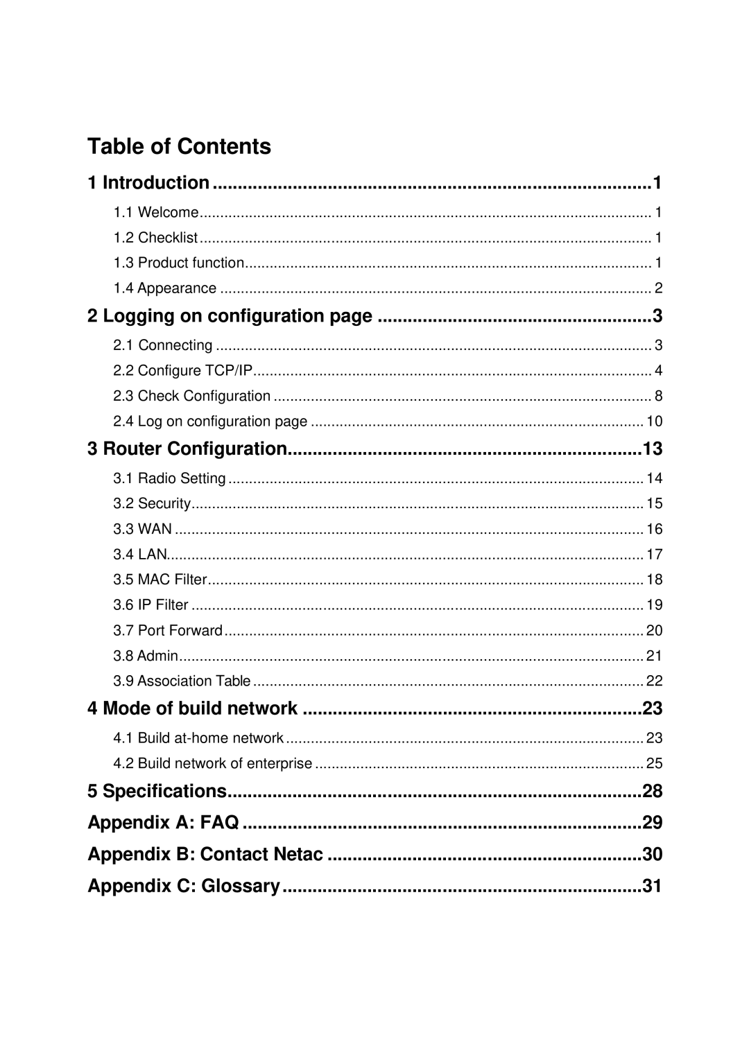 Netac Tech T610 user manual Table of Contents 